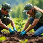 la plantation de jeunes arbres par les associations contribue activement à la reforestation et à la préservation de nos forêts pour un avenir durable.