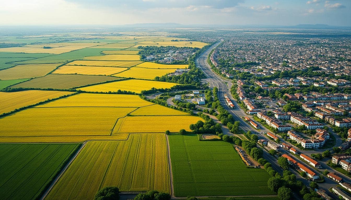découvrez comment l'étalement urbain transforme les terres agricoles en sols artificialisés, impactant l'environnement et la biodiversité.
